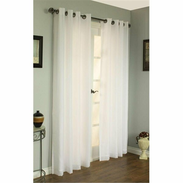 Commonwealth Home Fashions Thermavoile Rhapsody Lined Grommet Panel 5 4 x 84 in., Ivory 70490-109-008-84